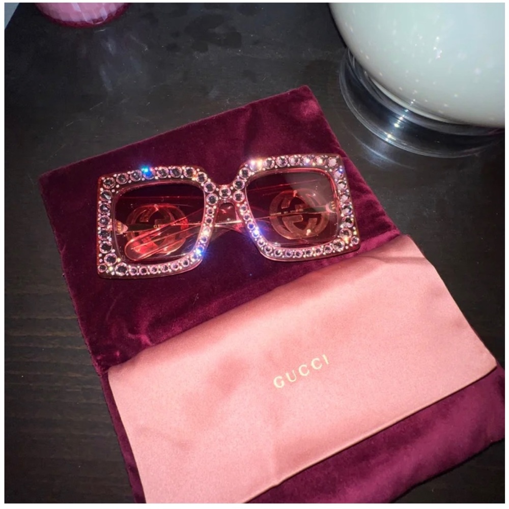 Gucci Crystal sunglasses and pink